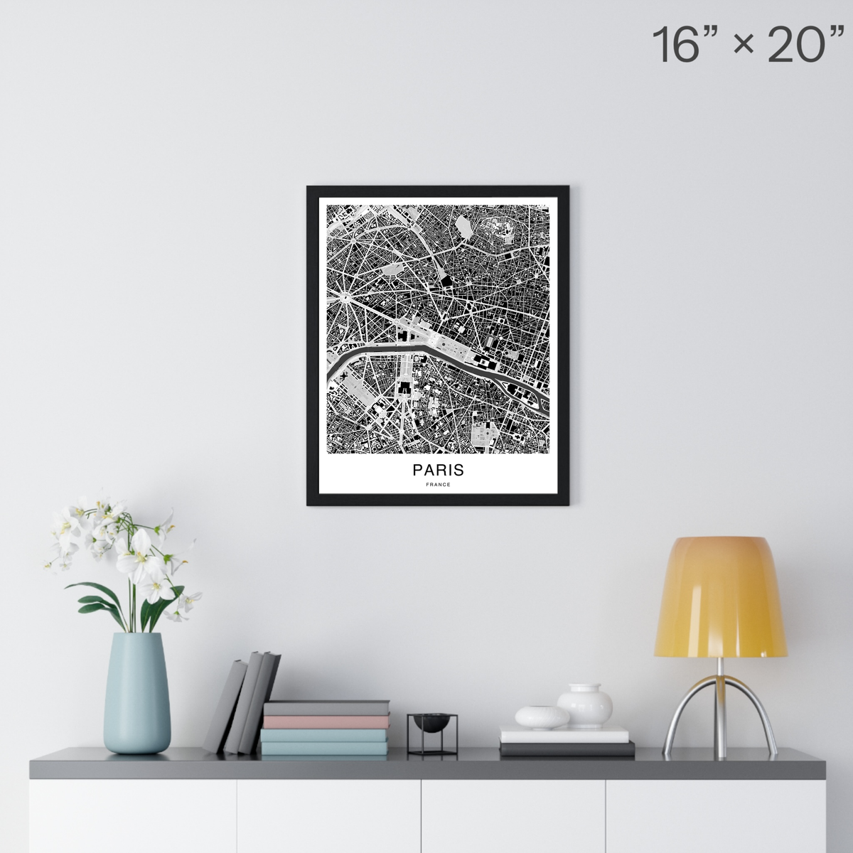 Paris Map Print (Charcoal Series)