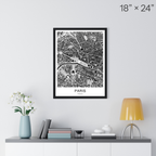 Paris Map Print (Charcoal Series)