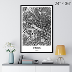 Paris Map Print (Charcoal Series)