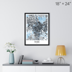 Rome Map Print (Blue Series)
