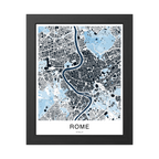 Rome Map Print (Blue Series)