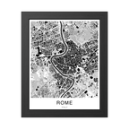 Rome Map Print (Charcoal Series)